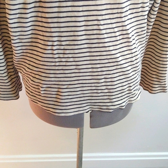Madewell Waffle Knit Pajama Top in Stripe Sz XL - Picture 8 of 9